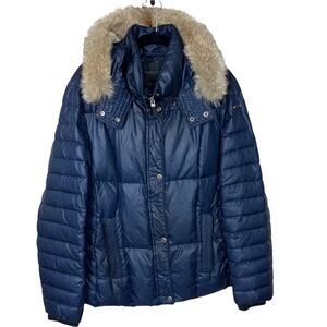 Marc New York Andrew Mark Quilted Hooded Jacket Navy Size XXL